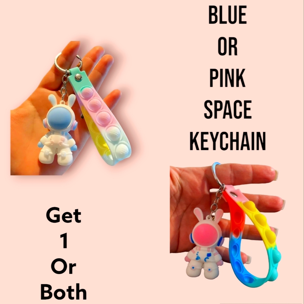 Spaceman Pop Bubble Keychain